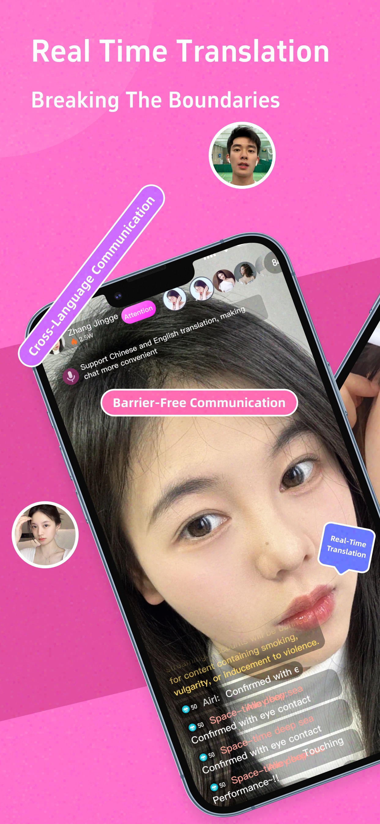 MokoLive real-time translation screenshot